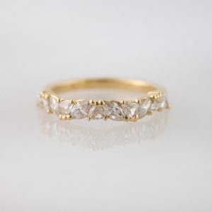Half Eternity Mixed Diamond in 14K Yellow Gold