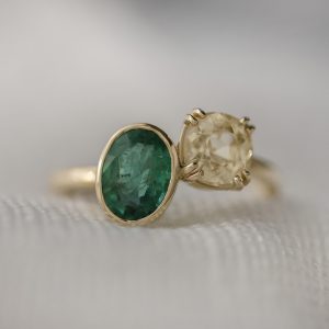 Emerald and Sapphire Toi et Moi