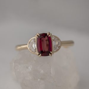 ruby with half moon diamonds